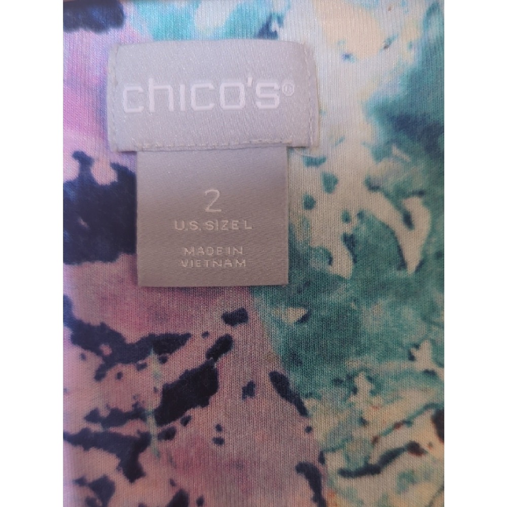 Chico's Colorful Abstract Print Sleeveless Tank Top Size L - Picture 3 of 5